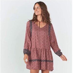 Faherty Sibley Dress in Antique Vines Spice Size XS